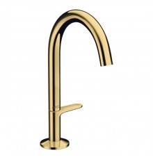 Axor One Смеситель для раковины Sel 170, на 1 отв., с донным клапаном Push-Open, цвет: полированное золото. 48020990
