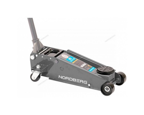 Домкрат подкатной с резиновой насадкой, быстрый подъем NORDBERG N32030G 3 т