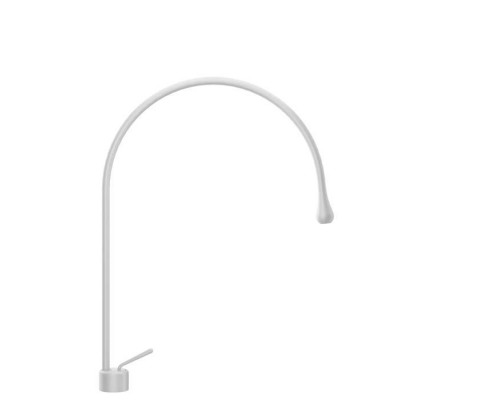 Gessi Goccia Смеситель для раковины на 1 отверстие, излив 387мм R=197, с фиксированным носиком, цвет: белый. 33804#279