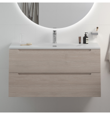 Тумба с раковиной BelBagno Etna 100 rovere grigio, раковина BB-8099-100