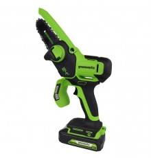 Пила цепная аккумуляторная Greenworks G24MCS10 (мини) (АКБ 2Ач и ЗУ)