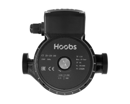 Насос циркуляционный Hoobs CT 25-120 180мм 500Вт 1х220В 50Гц (с гайками). 08108H Насос циркуляционный Hoobs CT 25-120 180мм 500Вт 1х220В 50Гц (с гайками). 08108H