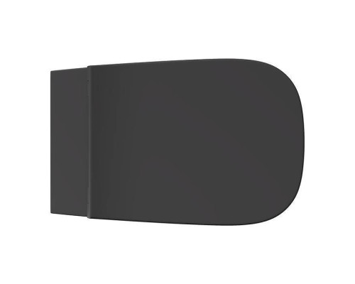 Alice Wunder Унитаз 53х31см., подвесной, безободковый, смыв aliflush+, под крепления Fischer WB-KliX, без сиденья и крышки, цвет: чёрный матовый. 45000108