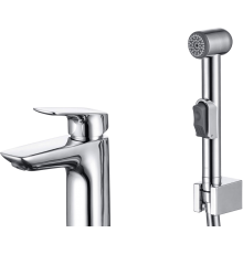 Смеситель для раковины AQUATEK Вега AQ1012CR с гигиеническим душем, хром