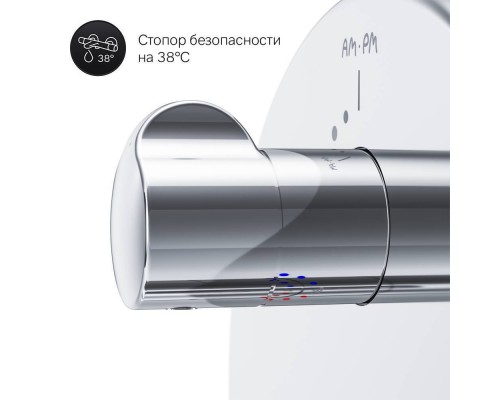 F8075600 Смеситель для душа с термостатом, монтируемый в стену F8075600 Смеситель для душа с термостатом, монтируемый в стену