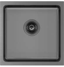 Мойка кухонная Paulmark Vista PM304444-GM вороненая сталь