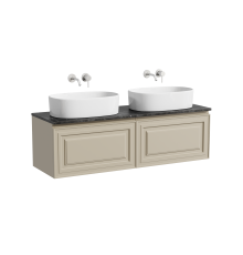 Тумба с раковиной Sancos Very 140, beige soft, столешница черный мрамор TT140A1, раковина CN6075