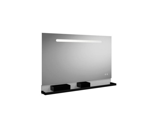 Burgbad FIUMO Зеркало 120x70x15 мм, подсветка LED, сенс выкл, обогрев, корпус Alu-Optik, 2 ящика ,рейлинг черные,панель FOT2 белая. SFXP120FOT2 Burgbad FIUMO Зеркало 120x70x15 мм, подсветка LED, сенс выкл, обогрев, корпус Alu-Optik, 2 ящика ,рейлинг черные,панель FOT2 белая. SFXP120FOT2
