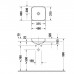 Duravit Happy D.2 Plus Раковина накладная, 40х40см, без перелива, с выпуском, с керамической крышкой, цвет: Anthracite matt. 2359401300