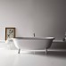 Agape Ottocento Small Ванна отдельностоящая 155x77.5x58 см, слив-перелив полированный хром, цвет: белый. AVAS0967ZZSP