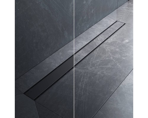 W02SC-U11-090-04BM Трап для душа линейный, универсальный затвор Tile, 90 см W02SC-U11-090-04BM Трап для душа линейный, универсальный затвор Tile, 90 см