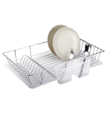 Сушилка Tekno-tel KB003 для посуды и приборов, с поддоном, хром
