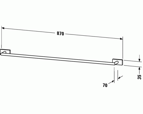 Duravit Karree Полотенцедержатель 80см, подвесной, цвет: хром. 0099601000