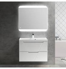 Мебель для ванной комнаты BelBagno Vittoria 80 подвесная, bianco opaco, белая глянцевая раковина