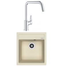 Комплект Мойка Florentina Липси 460 шампань + Смеситель Grohe Eurosmart