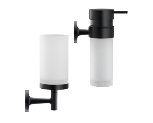 Набор Стакан Duravit Starck T 0099314600 черный + Дозатор 0099354600 черный