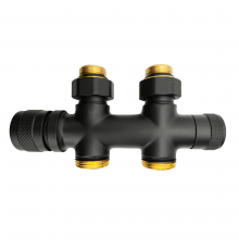 Узел нижнего подключения Primoclima Armature термостатическийLunarпрямой 1/2 х3/4 Е ,Черный мат PCART889AB