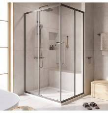 Душевой уголок Cezares Relax RELAX-304-AH-2-120/90-C-GM 120x90, профиль оружейная сталь