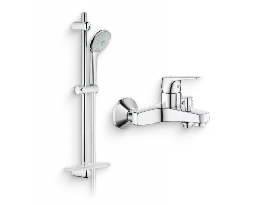 Душевой комплект Смеситель Grohe BauFlow 23601000 + Гарнитур Euphoria 110 Mono 27266001