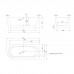 KNIEF Wall Corner L Ванна пристенная с монтажом в правый угол 180х80х60см, с щелевым переливом, со  слив-переливом, цвет: белый. 0100-091-06,  0100-277-L