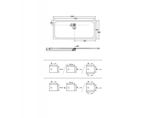 Globo Docciapietra Душевой поддон из минерального мрамора 80x120 см, цвет: Nero	. DP008,  DP12080 504