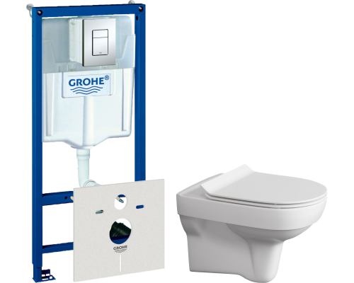 Комплект Унитаз подвесной Cersanit City Clean On DPL EO slim + Инсталляция Grohe Rapid SL 38772001 3 в 1 с кнопкой смыва + Шумоизоляция 37131000 Комплект Унитаз подвесной Cersanit City Clean On DPL EO slim + Инсталляция Grohe Rapid SL 38772001 3 в 1 с кнопкой смыва + Шумоизоляция 37131000