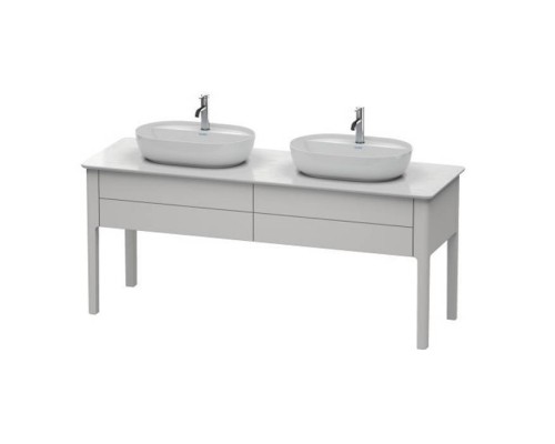 Duravit Luv База напольная 178.8x57х74.3см., с 2 выдв. ящиками, каменной столешницей и раковинами, цвет: белый матовый. LU9562B3939, 0380600000, LU9467B1717 Duravit Luv База напольная 178.8x57х74.3см., с 2 выдв. ящиками, каменной столешницей и раковинами, цвет: белый матовый. LU9562B3939, 0380600000, LU9467B1717