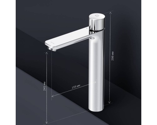 F85A92500 Смеситель для раковины, высокий, нажимной TouchReel F85A92500 Смеситель для раковины, высокий, нажимной TouchReel
