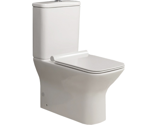 Унитаз-компакт BelBagno Romano BB248CPR-P безободковый, с микролифтом, бачок BB248T