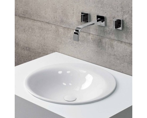 Bette Lux Oval Couture Раковина встраиваемая 50х50х10см, c 1 отв., сталь, цвет: белый. A220-000 HLW1