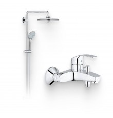 Душевой комплект Смеситель Grohe Eurosmart New 33300002 + Стойка Euphoria 27421002
