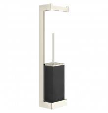 Gessi Inverso Accessories Стойка с держателем т/б и ершиком черным, подвесная, цвет: Warm Bronze Br PVD. 20868#726