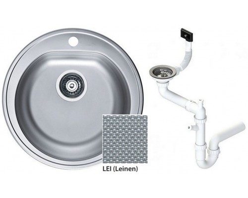 Alv 1116757 Form 30 Мойка I, 1 чаша, 0,7 мм, LEI, 3½ Ø510х185 мм+сифон 1130550, шк 450 1116757