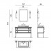 Oasis Lutetia Композиция №18 Комплект мебели напольный, 137х56хh77 см, цвет: Bianco glossy/хром.