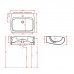 Artceram/Hidra HI-LINE Раковина 65х50 см, 1 отв., подвесная, цвет: черный. HIL004 03 00 nero*1