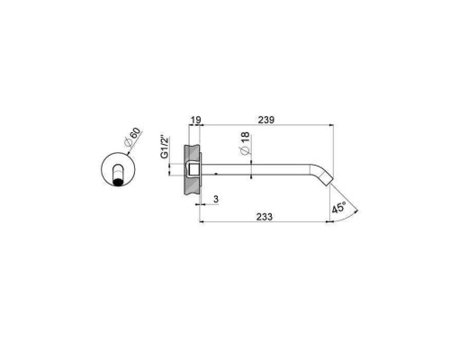 Carimali ilTondo Настенный излив для ванной/раковины, 233 мм, цвет: хром. 0-ITD2901-CR Carimali ilTondo Настенный излив для ванной/раковины, 233 мм, цвет: хром. 0-ITD2901-CR