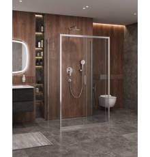 Душевой уголок Cezares Molveno AH 12 110+90 C Cr IV, 110х90 см, профиль хром, стекло прозрачное