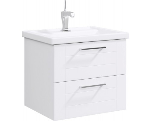 AQ MAN01062 Манчестер Тумба под умывальник подвесная, 2 ящика, белый, 610х550х410 мм MAN01062