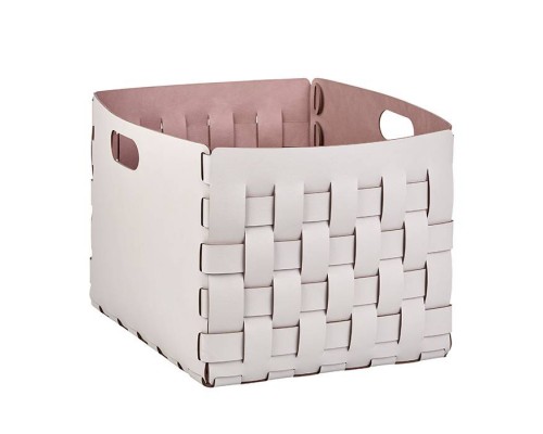 ADJ Корзинка Bottega, 35x40xH30 см., цвет: устричный/пепельная роза. 1048.02/07 ADJ Корзинка Bottega, 35x40xH30 см., цвет: устричный/пепельная роза. 1048.02/07