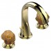 THG Dragon Sun Смеситель для раковины, 3 отв., цвет: золото/хрусталь. U5D-F01-151M