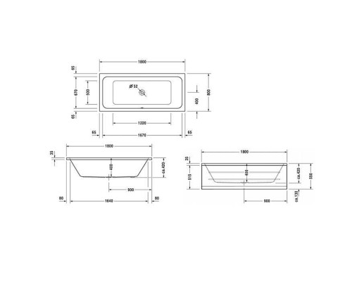 Duravit D-Code Ванна акриловая 180х80x40см , встраиваемая, с 2 наклонами для спины, выпуск центральный, цвет: белый. 700101000000000, 790226000001000, 790127000000000 Duravit D-Code Ванна акриловая 180х80x40см , встраиваемая, с 2 наклонами для спины, выпуск центральный, цвет: белый. 700101000000000, 790226000001000, 790127000000000