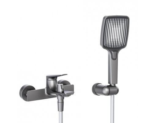 Смеситель для ванны с душем Cezares Liner VD-GM оружейная сталь