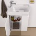 Laufen Pro База с раковиной, 47х27,5х60,5 см., подвесная sx, полки справа, 1 дверка, цвет: белый глянцевый. 8.1595.5.000.104.1, 4.8300.1.095.475.1