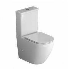 Унитаз-компакт напольный Grossman GR-4407SQ, с микролифтом, белый глянец