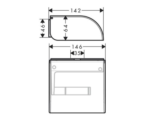 Axor Universal Circular Держатель т/б с крышкой, подвесной, цвет: хром. 42858000 Axor Universal Circular Держатель т/б с крышкой, подвесной, цвет: хром. 42858000