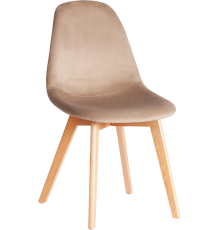 Комплект стульев TetChair Модерн Cindy soft (mod. C1021F1-1) велюр коричневый HLR12, ножки натуральные, 4 шт.