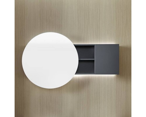 Burgbad Coco Зеркальный шкаф с подсветкой 120x70x17 см, цвет: серый. SPIK120 L F2841