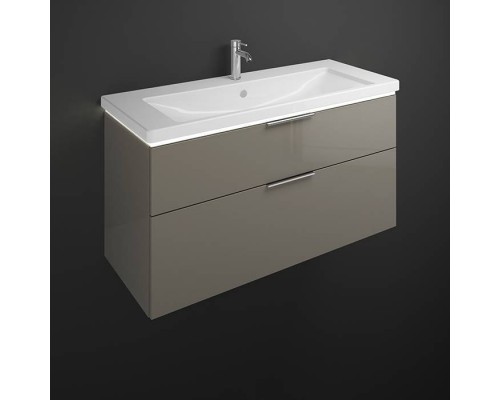 BURGBAD Eqio  Комплект мебели 120см с подсветкой ,база подвесная с керамической раковиной, c 1отв под смес. вкл сифон, цвет: серый. SEZA123F2010C0001*1