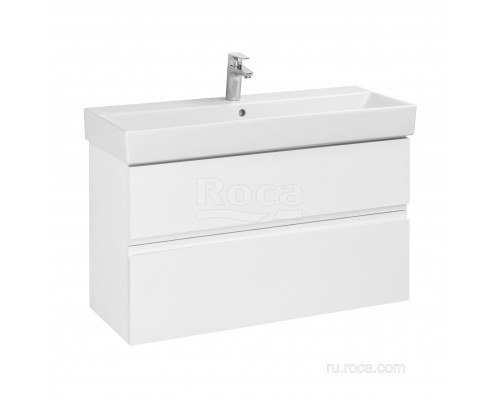 Roca A857641806 Oleta Тумба под умывальник 100 белый глянец, 2 ящика A857641806
