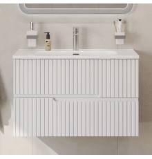 Тумба с раковиной Cezares Duet 80 bianco opaco, раковина Cezares CZR-8095-80